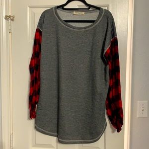 ** SOLD** Long Sleeve with Plaid